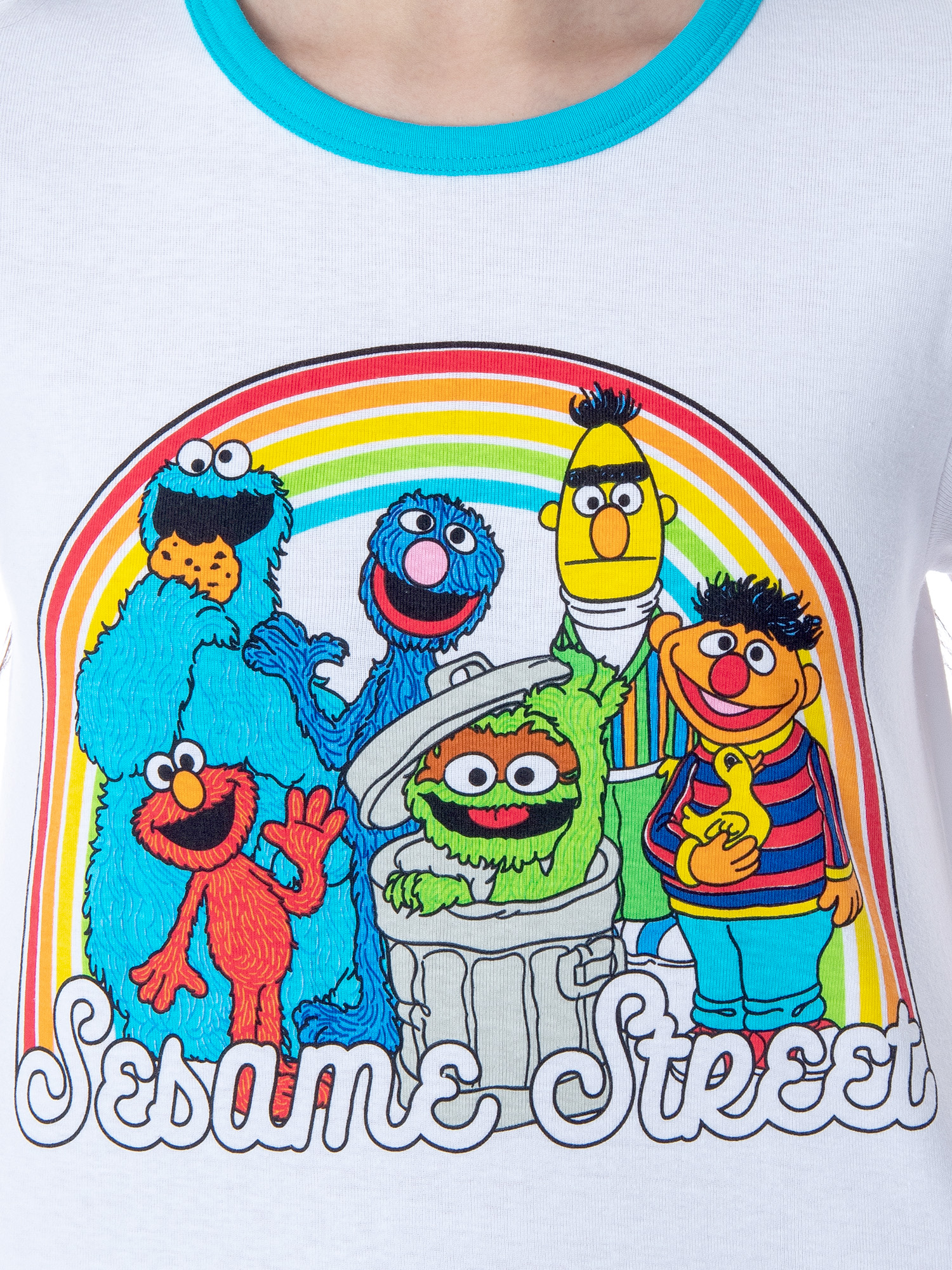 Sesame Street Vintage Character Rainbow Mommy and Me Matching Pajamas (Mommy, - Picture 6 of 12
